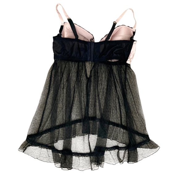 Elegant Black Lace Babydoll Lingerie - Picture 15 of 16